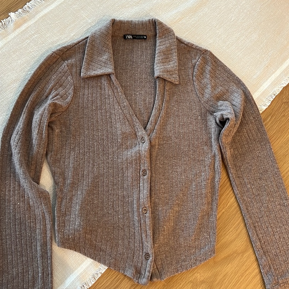 Zara button up sweater